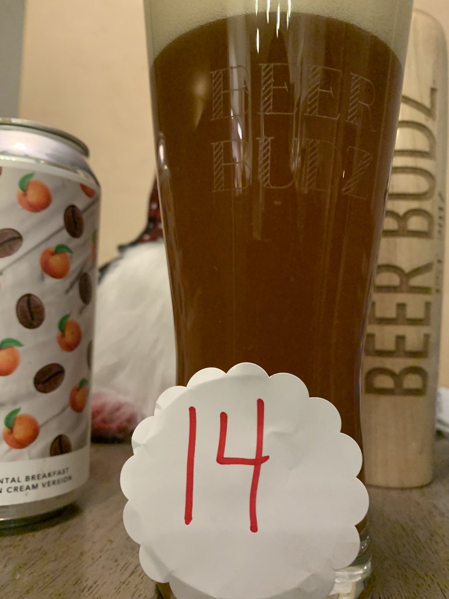 SSchell7's tweet photo. Day 14 #beerbudz #adventcalendar is a @tattoobygravity choice from @EvilTwinBrewing #continentalbreakfast Peaches and Cream version @ryrbrown1 @roymoussa10 #ILoveMyWife #halfstepforward 🍻 https://t.co/j53RkwuRin