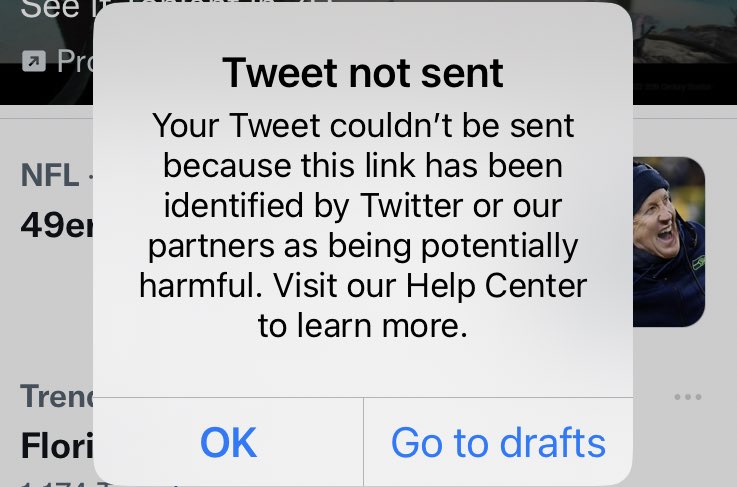 So now Twitter is blocking links to mastodon