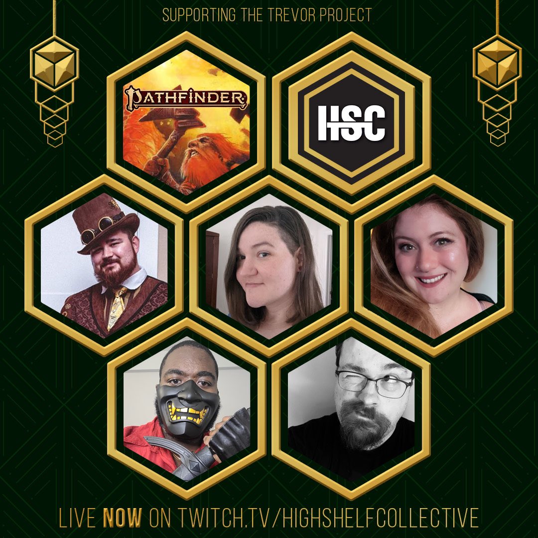 _potaytayto_'s tweet photo. We're LIVE!! Come join us for a fun holiday Pathfinder2e game to raise money for the @TrevorProject!!

https://t.co/bfdkVr8CJt

@LostCaravanRPG @KingDapprWombat @LadyKGillespie @thespacejamber @MRaichelson https://t.co/m7zCXIODab