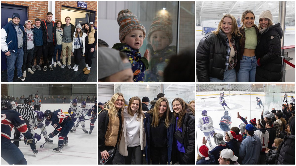 lawrenceacademy's tweet photo. It’s Holiday Tournament time! Keeping with the tradition, during the annual “Cushing Game” — where #GoLASpartans varsity boys’ hockey takes on Cushing Academy — it’s always great to see Spartans (past and present) gather in Grant Rink for an unofficial reunion. #AlwaysASpartans https://t.co/dDsdbKb6eW