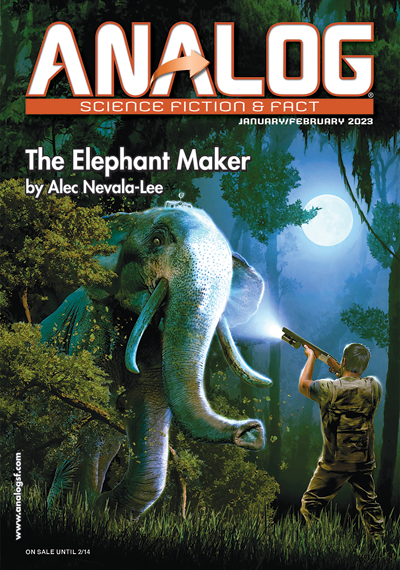 nevalalee's tweet photo. A long excerpt from my hard SF novella "The Elephant Maker" (@AnalogSF Jan/Feb 2023) is now available online! Thanks again to @miminality for helping me get this huge story—which I've had in mind for over 15 years—over the finish line. 
https://t.co/Neak3bC6IP https://t.co/U35ZyIa9K0