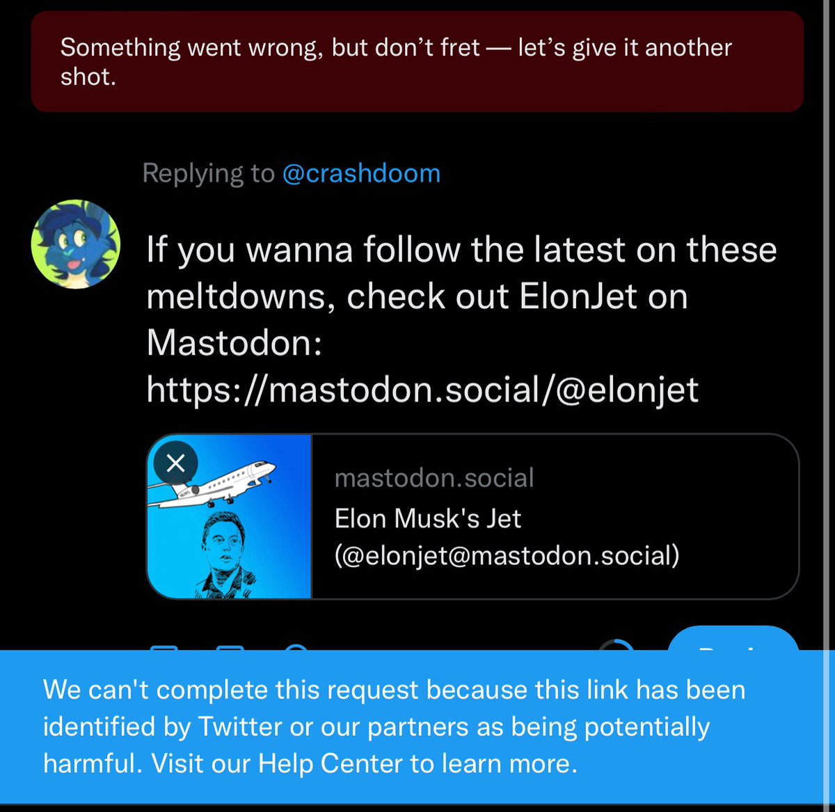 crashdoom's tweet photo. Get fucked @Elonmusk https://t.co/HEBEB0qPYz