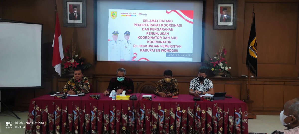 bkpsdmwonogiri's tweet photo. Jumat, 16 Desember 2022
Rapat Koordinasi dan Pengarahan Penunjukan Koordinator dan Sub Koordinator Di Lingkungan Pemerintah Kabupaten Wonogiri https://t.co/pKrmP08OH6