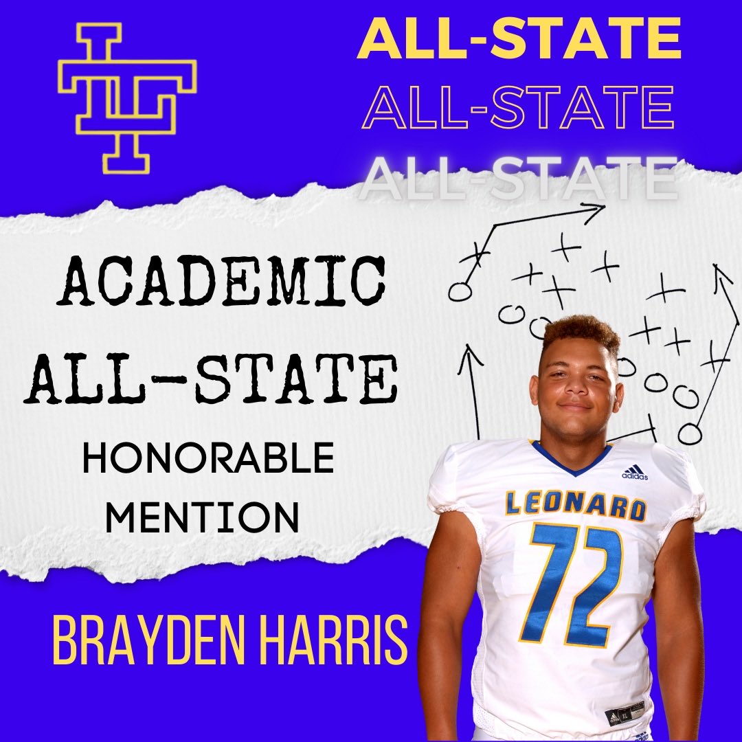 BIG CONGRATS! Proud of your work on and off the field! Academic-All State!!! #WEWILLWIN