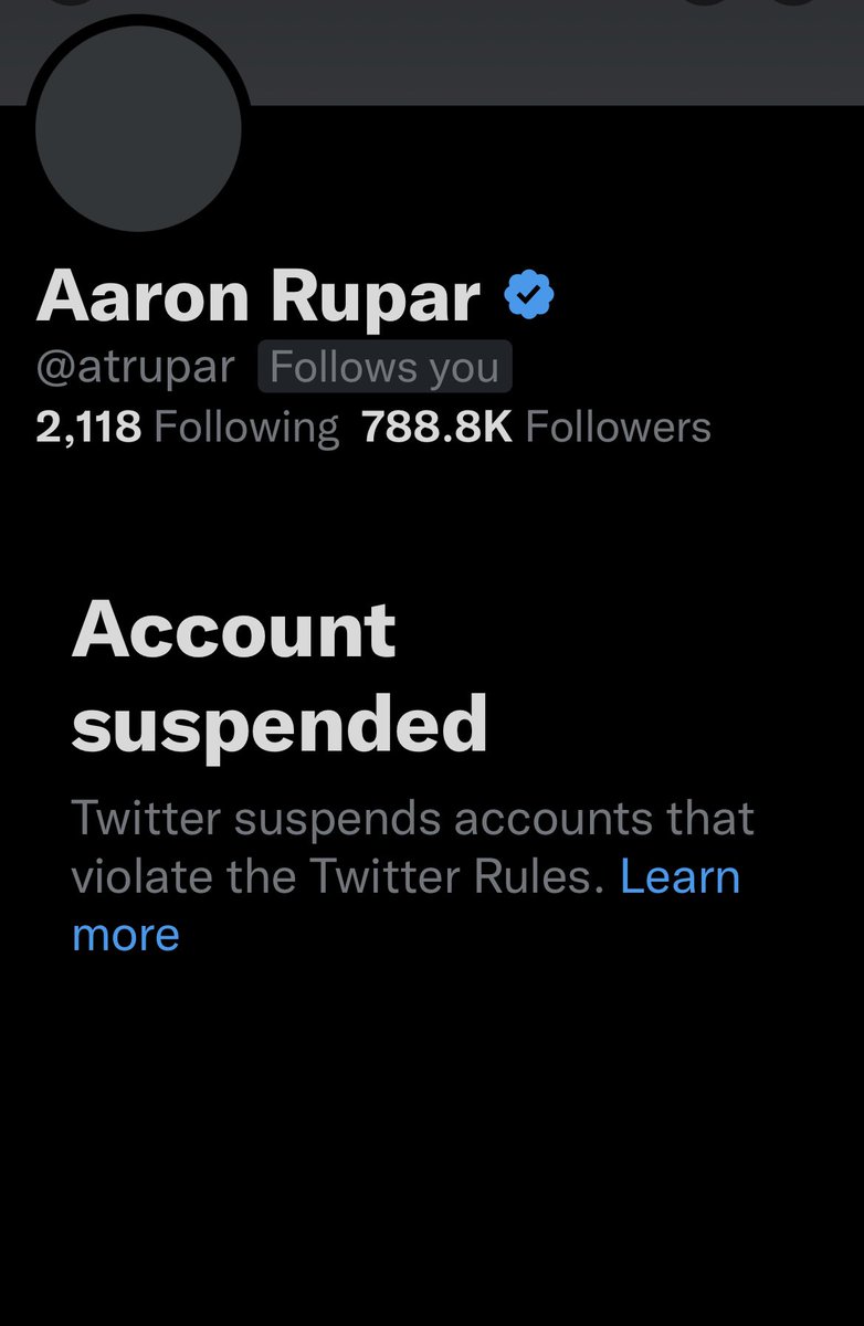 Damn. Twitter suspended the accounts of more than half a dozen journalists including Aaron Rupar, Matt Binder, Donie O’Sullivan, Ryan Mac … 

Free Speech says what!?