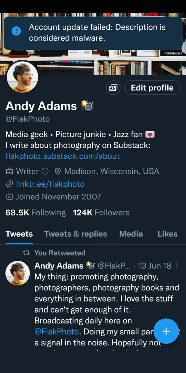 Andy Adams tweet media