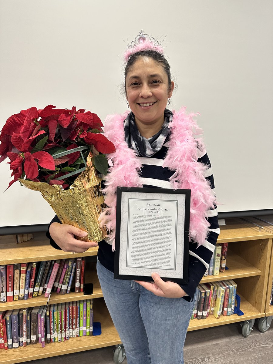 Wellington_Elem's tweet photo. Wellington is proud to announce our 22-23 Teacher of the Year, Dr. Isela Russell! Congratulations, Dr. Russell! You make us so proud!
#wesroars #OneLISD @Wellington_Elem @iselarussell https://t.co/HAwfE5NKRp
