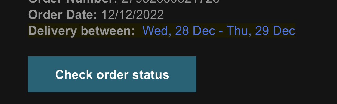 22_emlou's tweet photo. @SnapfishUK do better. Don’t promise delivery before Christmas then change the delivery date after it’s dispatched 🫠🫠 https://t.co/x5ilNBgfpu