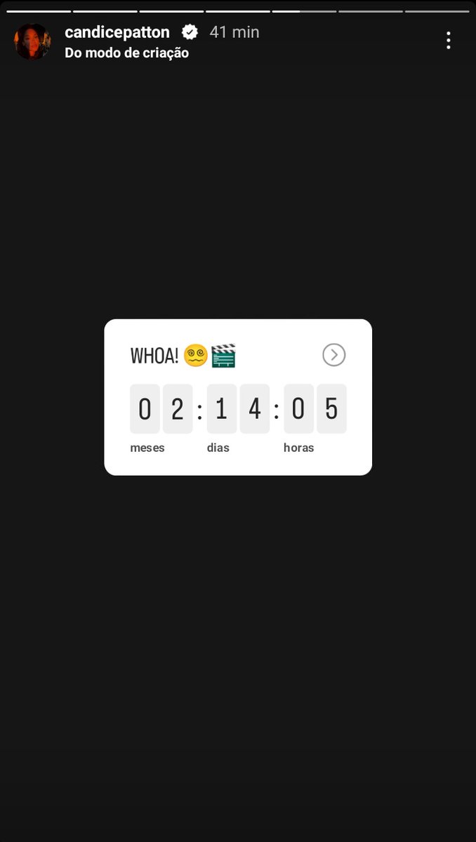 ⚡|| Não existe ninguém mais ansiosa para sair de Vancouver do que Candice Patton. 

Em seu insta Stories, a Candice Patton começou uma contagem regressiva contando quantos dias faltam para o fim das filmagens da última temporada de #TheFlash