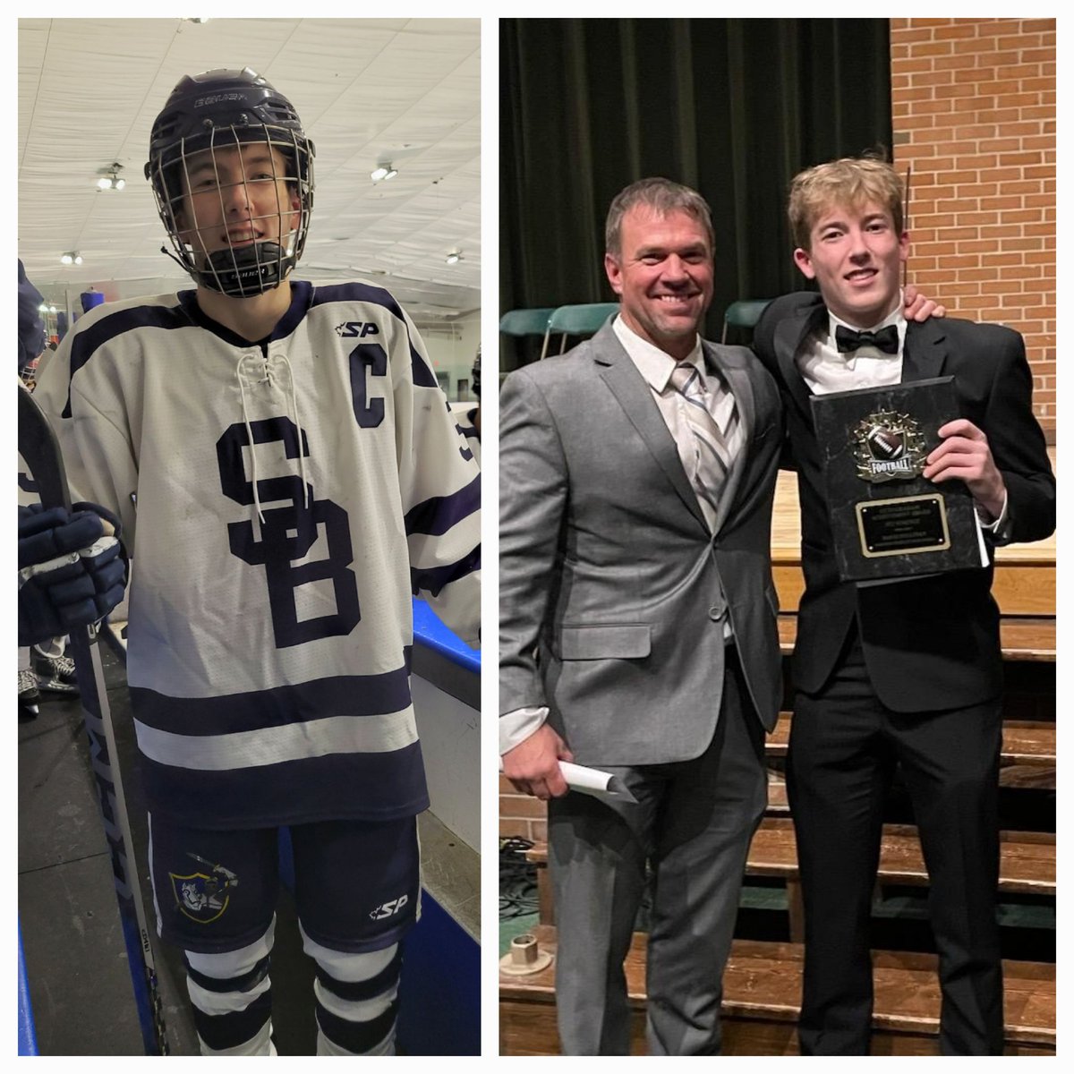 Congratulations to our runner up for the Otto Graham Davis Sullivan.  Davis was busy last evening; assisting SB varsity hockey scoring 2 goals for their first home game win and ending in a tux at the Otto Graham awards. 
<a href="/sb_raiders/">SB Athletics</a>