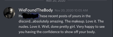 suzalesca's tweet photo. @_wefoundthebody is a 30+ year old man who likes to groom 18 year old girls in his discord and had (?) a whole section of his discord where women would post nudes and him and his buddies would sit there and make fun of their pictures, essentially body-shaming. https://t.co/JpYC5EQ6hN