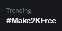 YT_Solo's tweet photo. #Make2KFree is Trending 😳 https://t.co/BwiVA3UD3J