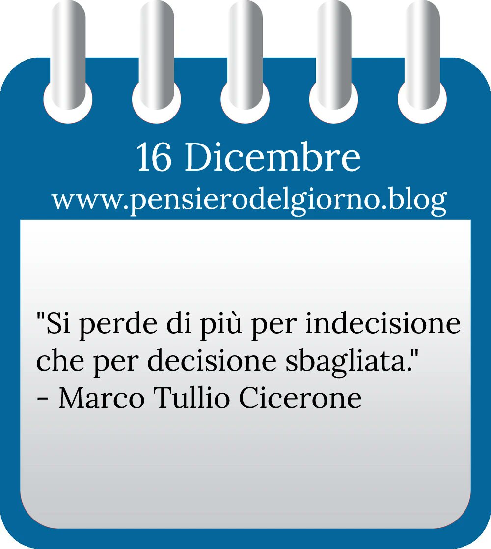 PensierodiOggi's tweet photo. Si perde di più per #indecisione che per decisione sbagliata.
    – Marco Tullio Cicerone
#frasedelgiorno #aforisma #insicurezze 

https://t.co/KyXLQGpICk https://t.co/AOLLka8tD8
