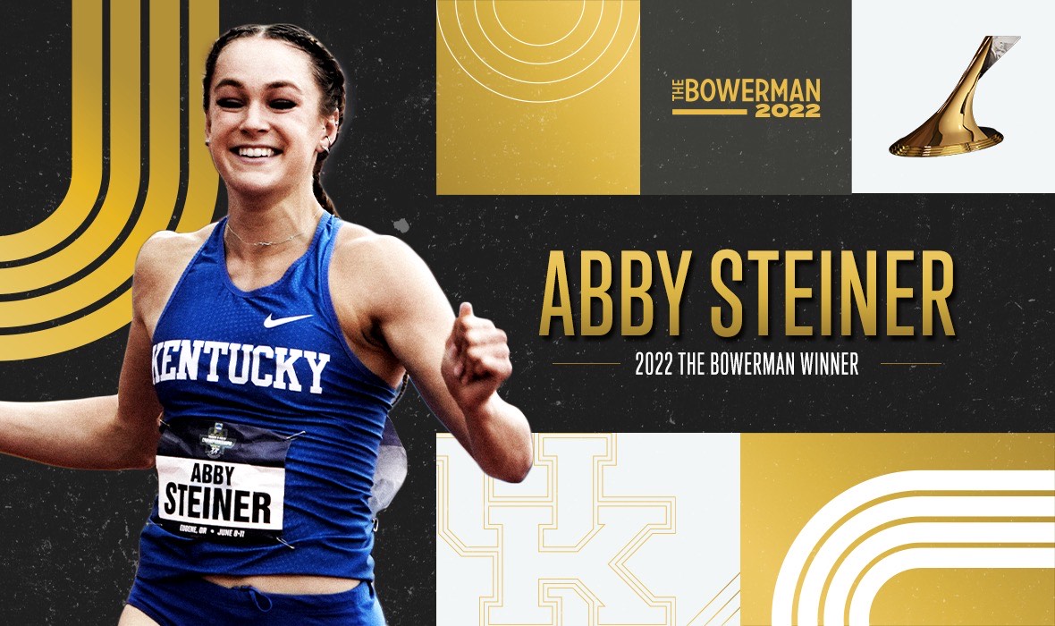𝐓𝐫𝐮𝐬𝐭 𝐓𝐡𝐞 𝐏𝐫𝐨𝐜𝐞𝐬𝐬

Abby Steiner of <a href="/KentuckyTrack/">UK Track & Field</a> wins The Bowerman in 2022!

Steiner is the fourth consecutive female athlete from the <a href="/SEC/">Southeastern Conference</a> to capture collegiate track &amp; field's highest individual honor.

ustfccca.org/2022/12/featur…