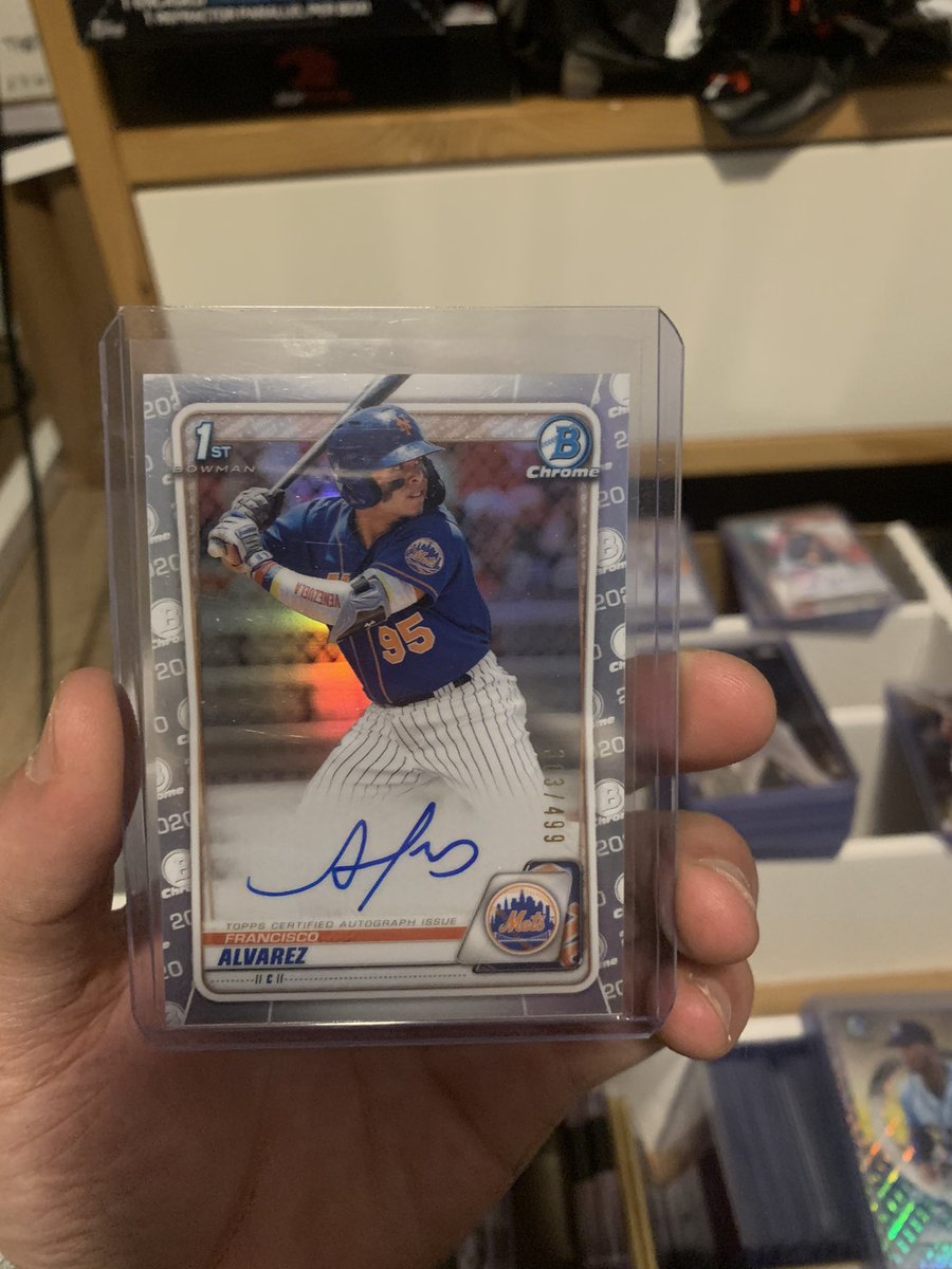 BiscuitsSkimpy's tweet photo. @LAcarddude Francisco Alvarez 1st bowman refractor auto /499. Last went for $360 only asking for $300 or best offer https://t.co/cfnNdVf9cr