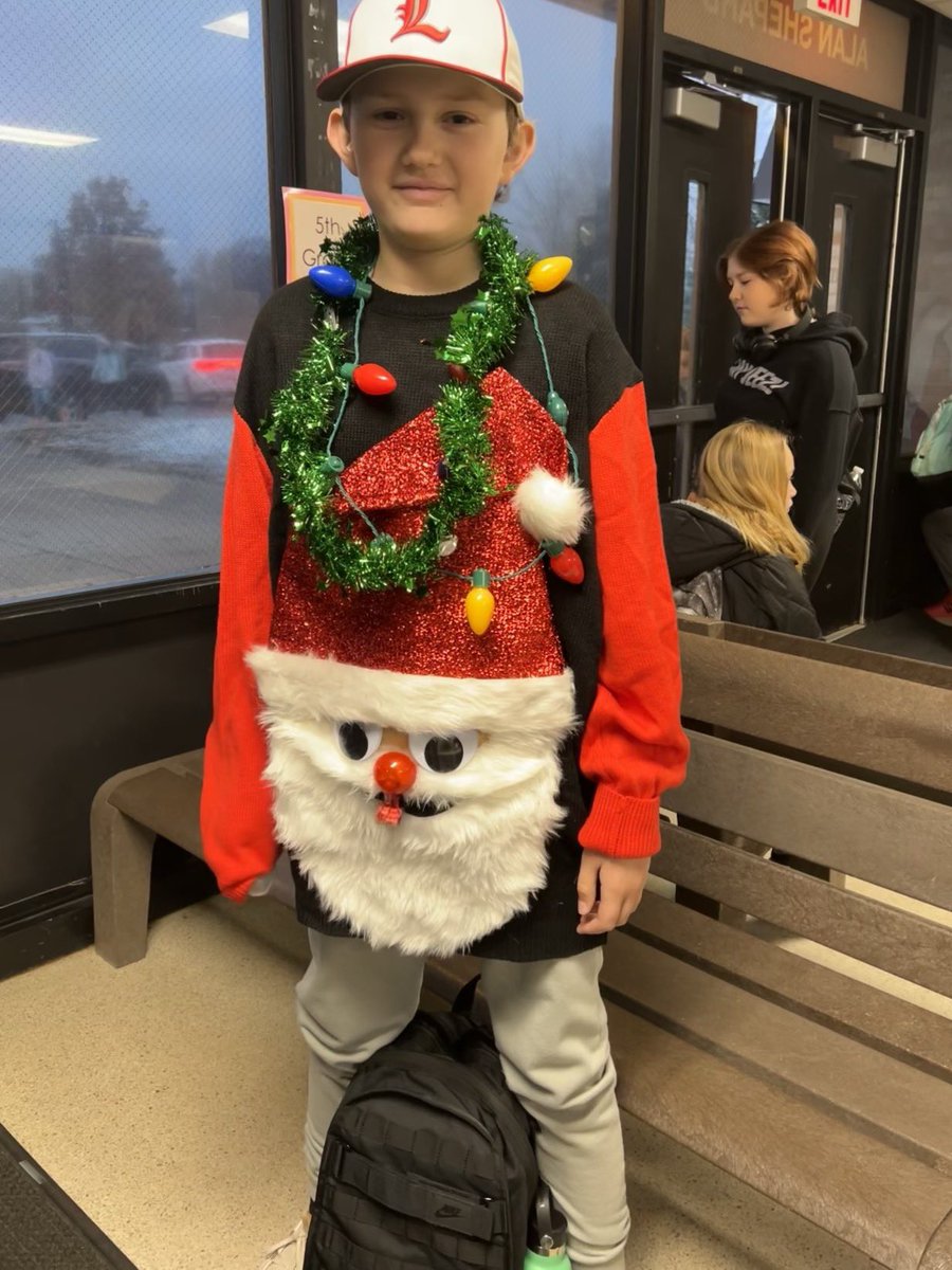 We had bells, socks, necklaces, headbands and the most Santa hats I’ve ever seen in one place!!  
Tomorrow we are wearing our new ‘We’re All In’ shirts.  Thank you PTO!!
<a href="/NorthScottASES/">Alan Shepard Elementary</a>
