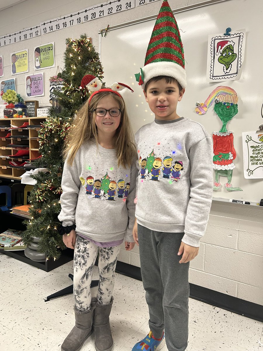 ASCounselor's tweet photo. We had bells, socks, necklaces, headbands and the most Santa hats I’ve ever seen in one place!!  
Tomorrow we are wearing our new ‘We’re All In’ shirts.  Thank you PTO!!
@NorthScottASES https://t.co/5EEaV7O62t