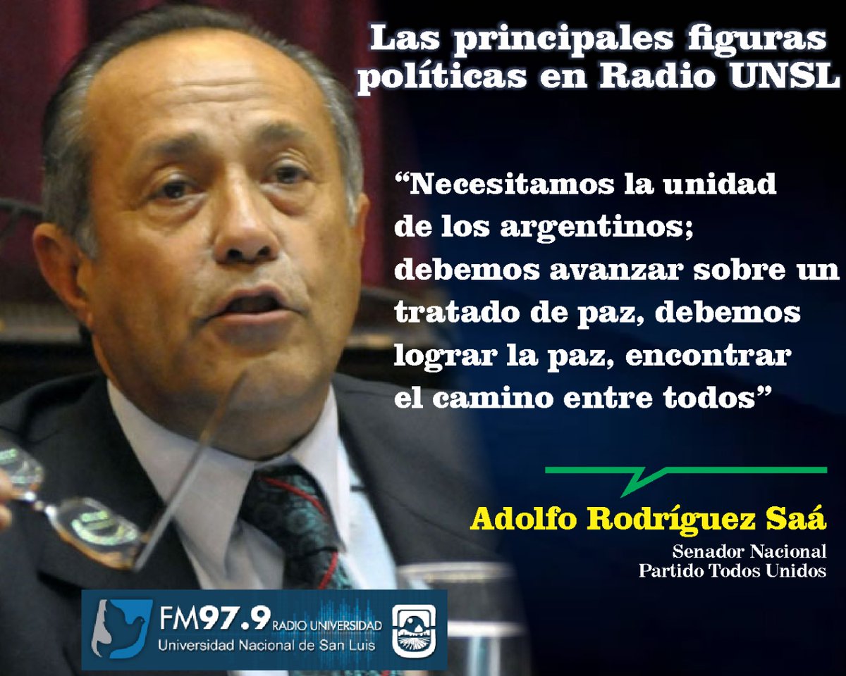 Entrevista a Adolfo Rodriguez Saa Radio Universidad 97.9 #radiounsl
