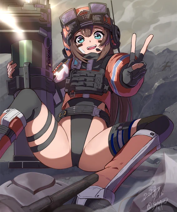 NIKKEのミカちゃん描きました ほんとめっちゃかわいいです… コスチュームや武器デザインもかっこよくて夢を詰め込んだ感がある!クリスマスシーズンはおもちゃ屋も繁盛して欲しい#ミカ #NIKKE #ニケ #メガニケ 