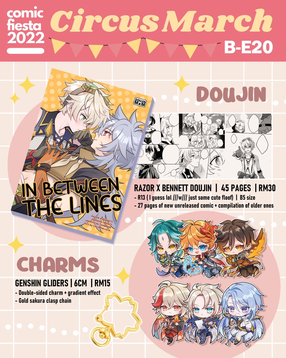 CF2022 CATALOGUE 1/2🍒

Hello! I'm tabling at Comic Fiesta 2022 with @eienatsoo & @fauntleroyal. You can find us at Circus March (B-E20). These are some of my stuff~!

#comicfiesta #comicfiesta22 #ComicFiestaCatalogue 