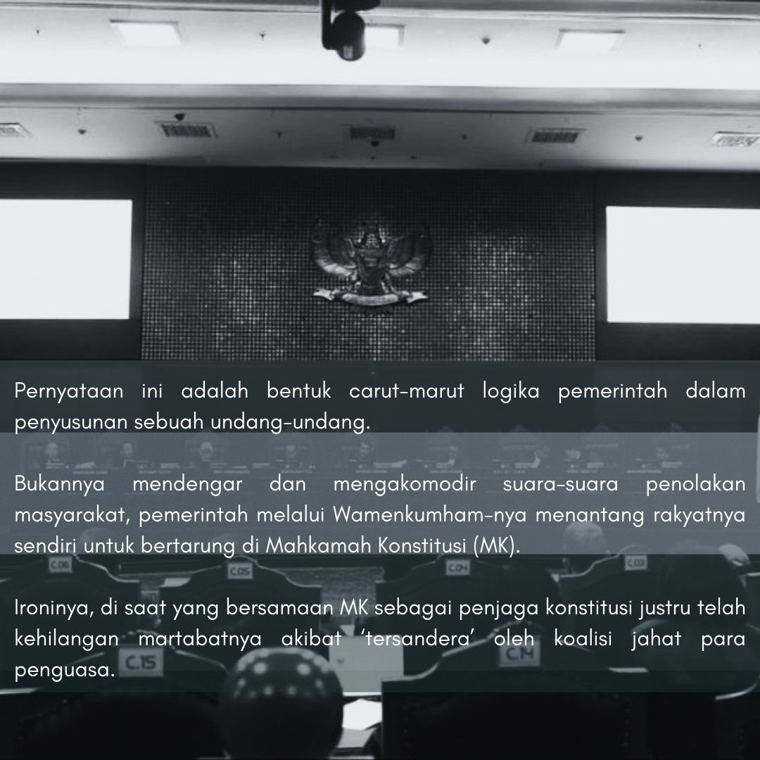 (Opini) Mengapa Kita Tidak Perlu Lagi Ke MK

Oleh Melani Aulia Putri Jassinta (Lokataru Foundation)

Selengkapnya di lokataru.id/opini-mengapa-…