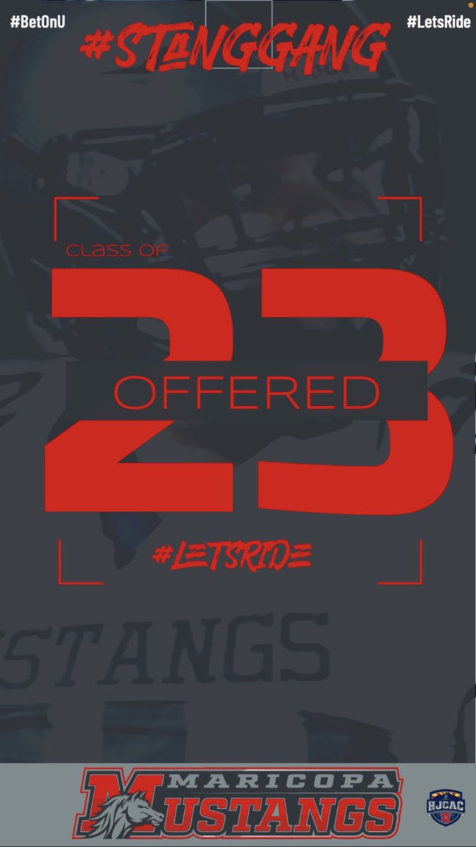 After a great conversation with <a href="/CoachRetiz/">Coach Javier Retiz</a>  I am blessed to receive my first offer from <a href="/MaricopaMustang/">Maricopa Mustangs JUCO Football</a> #ATGTG