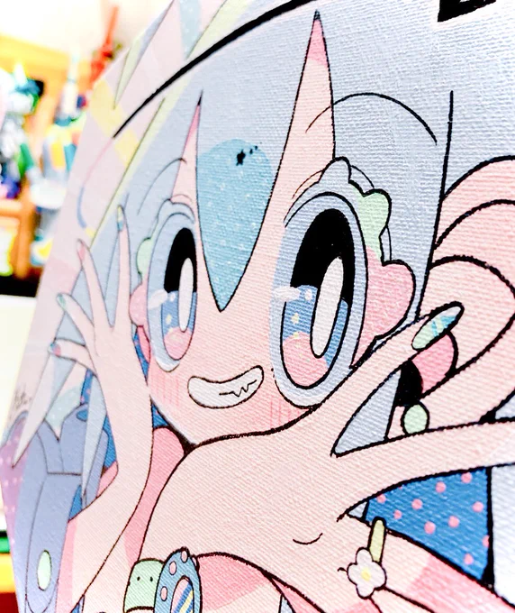 アクリルガッシュ平らに塗るのうまくなってきた 