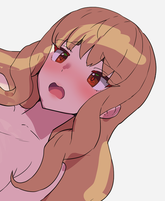 線画と、線画に合わせた下塗り調整まで。影色のマスクはカラーラフ段階のざっくりした状態のままで、ここから再調整へ。 