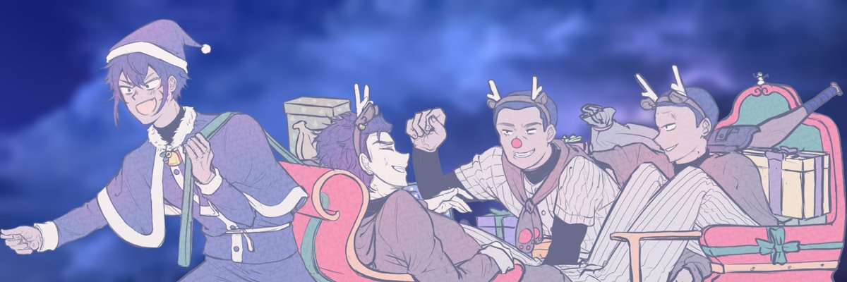 야쿠시의 블랙 산타는 썰매를 끌어