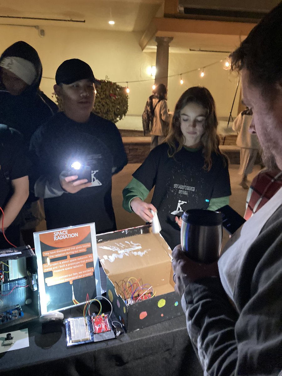 mariljones's tweet photo. Such an impressive exhibition for Gotilla and Weston’s 7th graders at High Tech Middle Mesa! Students shared their @NASA TechRise proposals and working prototypes, short stories, space themed art, and even a telescope built from scratch! #shareyourlearning https://t.co/OZlTKl7rAB