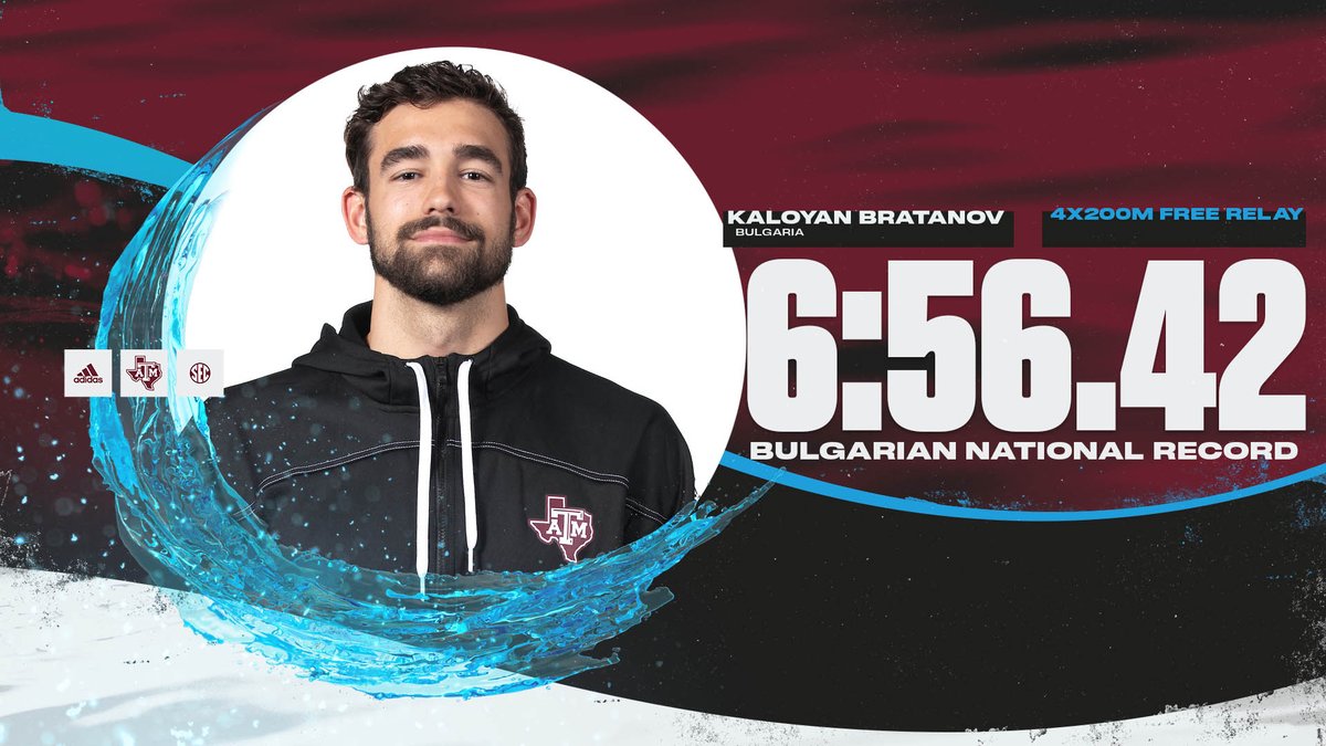 Kaloyan Bratanov helps Bulgaria advance to its first final at Worlds with a national record in the 4x200m free relay👍

#GigEm