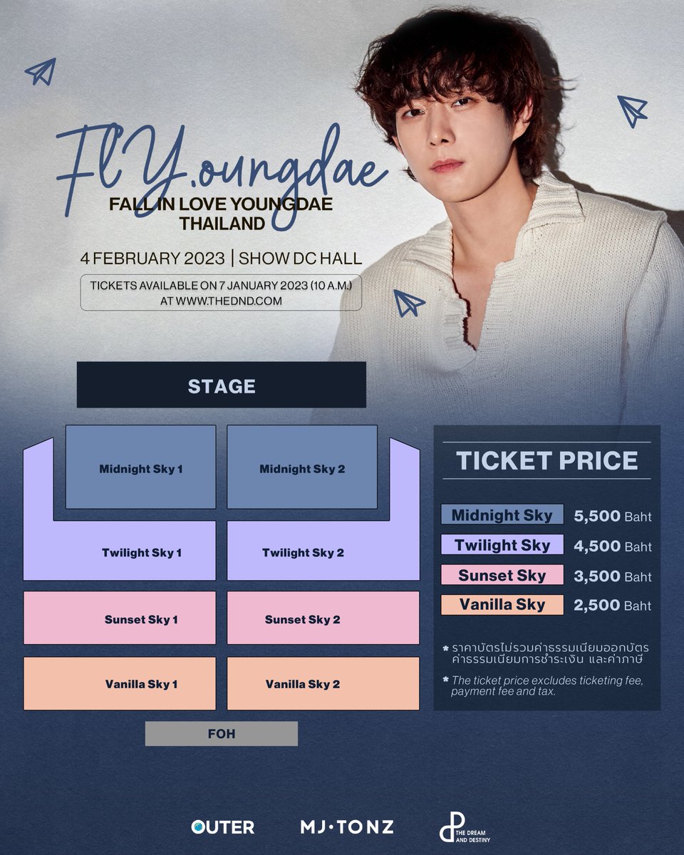 TheDNDth's tweet photo. [ 📢 ]

มาแล้ว! ประกาศผังที่นั่งในใจคิมยองแด ❤️ และ Fan Benefit หวานกรุบ

📅 4 ก.พ. 66
📍 SHOW DC HALL
🏷️ 5,500/4,500/3,500/2,500

[ SALES ]
🎟️ 7 ม.ค. 66 (10.00น.)
🔗 https://t.co/YyksKBustS

#THEDNDTH
#KIMYOUNGDAE #김영대 #คิมยองแด
#FLYOUNGDAEinThailand
#outerkorea #mjtonz https://t.co/vjLi2pZxMK