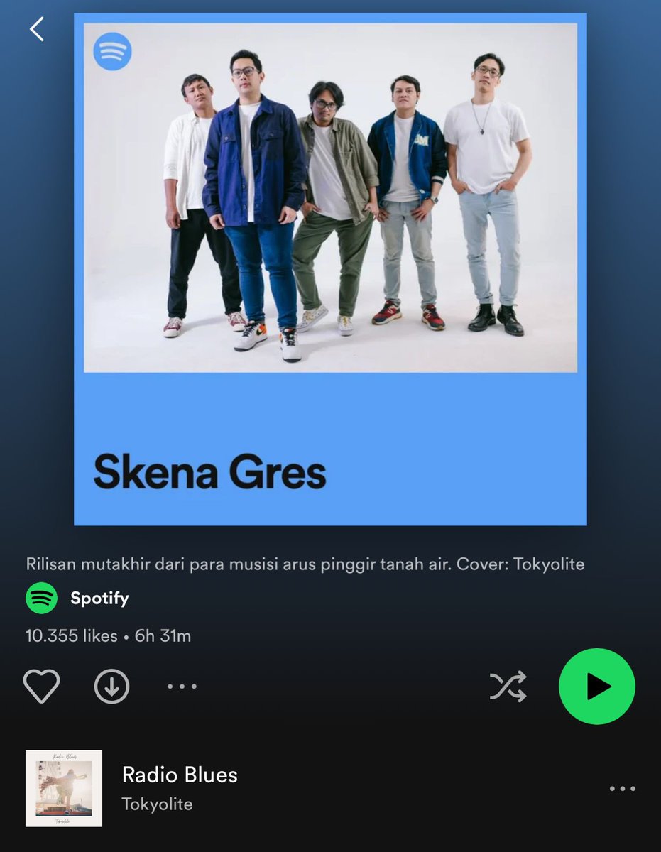 tokyoliteband's tweet photo. Kita jadi cover playlist skena frens, seneng banget rasanya 🥹 https://t.co/Xb2DWDNfUL