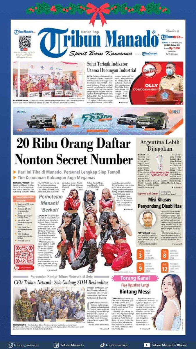 starfess's tweet photo. -idol Gilaa, tembus 20k tiket yang daftar buat event Secret Number di Manado besok😱 dan ini masih boleh regist karena eventnya gratisss, festival musik dan kapasitas tempat konsernya bisa 40k orang katanya😱😍 
 https://t.co/h7zI1DZAjL