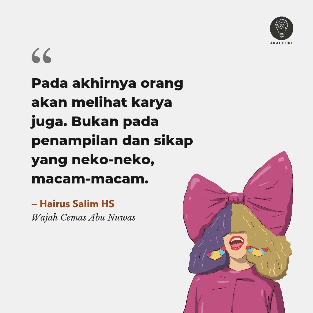 AkalBuku's tweet photo. Kebijaksanaan bukah suatu hal yang bisa didapat dengan instan. Ada pilihan-pilihan berani dan sering dipandang aneh di belakangnya. https://t.co/cfH1mlvpnU