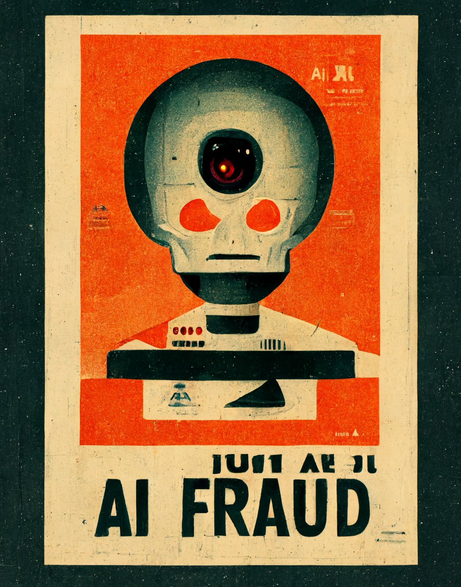 MODFTASP's tweet photo. DO YOU LIVE WITH OR KNOW SOMEONE WHO CREATES AI ART?

IT IS YOUR CIVIL DUTY TO TAG THEIR WALLET WITH AN AI FRAUD STICKER AND REPORT THEM TO MINISTRY AGENTS IMMEDIATELY.

REMEMBER: SAY WHAT YOU SEE IF YOU WANT TO STAY FREE

STICKERS AVAILABLE HERE (0.1ꜩ):
https://t.co/g45d5SyV5I https://t.co/7AP5sfkXZx