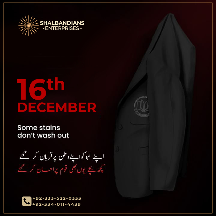 Words will never be enough.
On this day, the memory of those who sacrificed their lives at #APSPeshawar must spur us on to build a country where the future of millions of children is bright.
#16DecemberBlackDay   #APSPeshawar   #apsattack   #Martyrs  #BlackDay