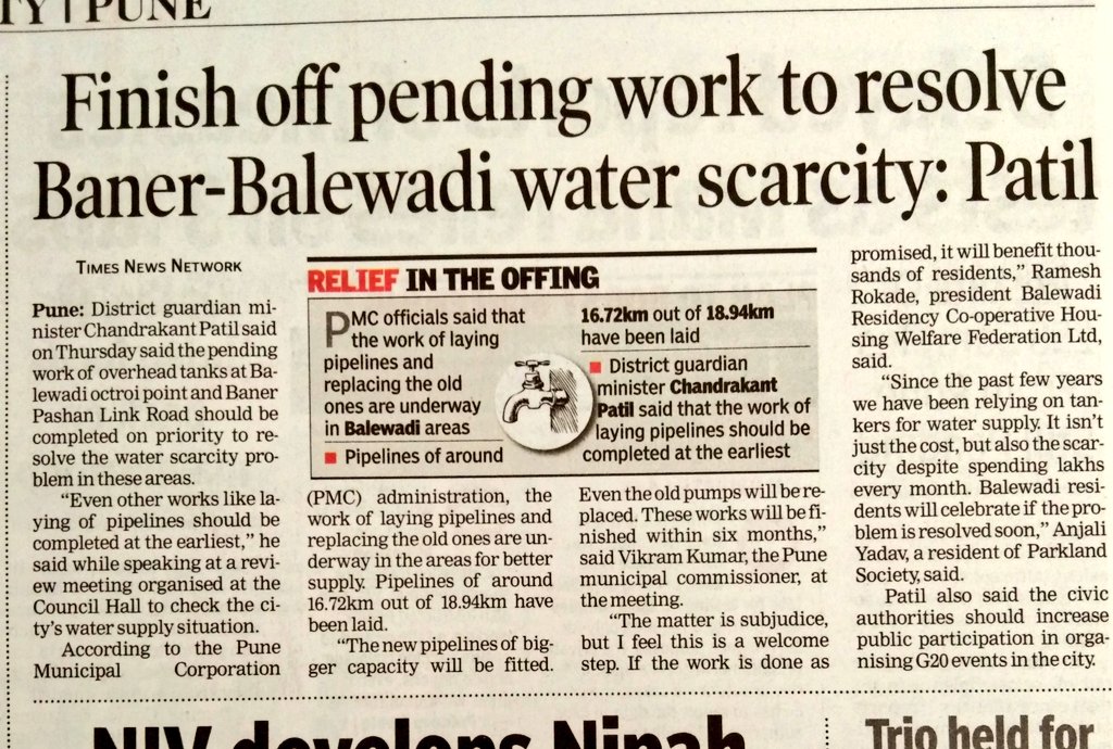 MhalungeSpeaks's tweet image. City like Pune which is in heart of western ghats which gets adequate rainfall still fails to provide water to its citizen .
How long are you staying in these area without adequate water supply but paying the tax ? #Smartcity #infraissues