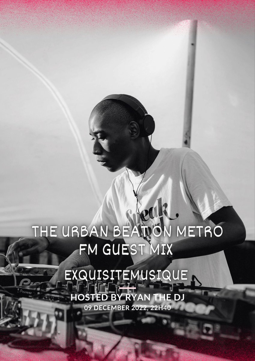 ExquisiteMusiq_'s tweet photo. Good Morning Guys Here Is My New Guest Mix That I Did For #TheUrbanBeatOnMetroFM
https://t.co/KJIR7op77L
#deephouse #soulfulhouse #housemusic #ExquisiteMusique #NothingButHouse #16December #FridayFeeling #music #NewMusicFriday https://t.co/vIzDc8nntP