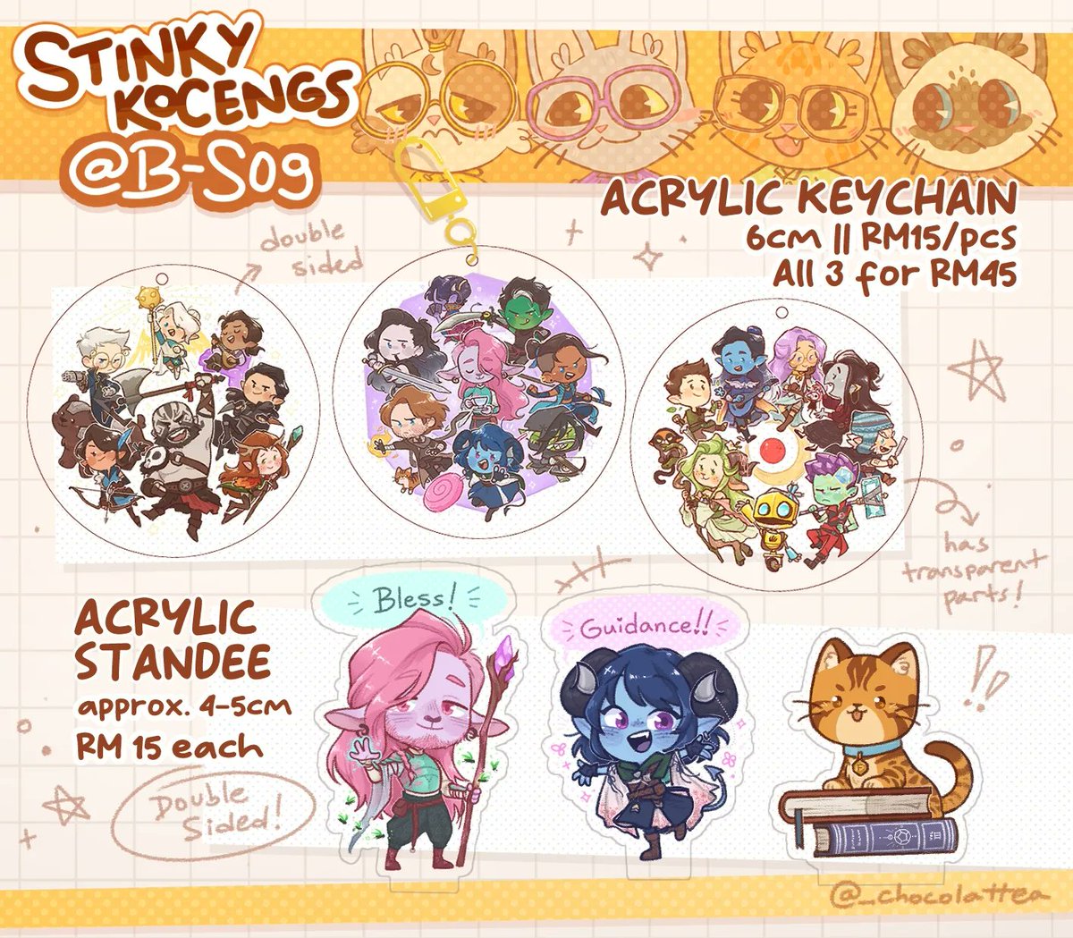 Part 1/2 of my catalogue!

Come drop by to B-S09 Stinky Kocengs to meet me, @pistchachios, @a_liottr, and @dailylouisbella !!!! 🐱🐾✨️ 

#comicfiesta2022 