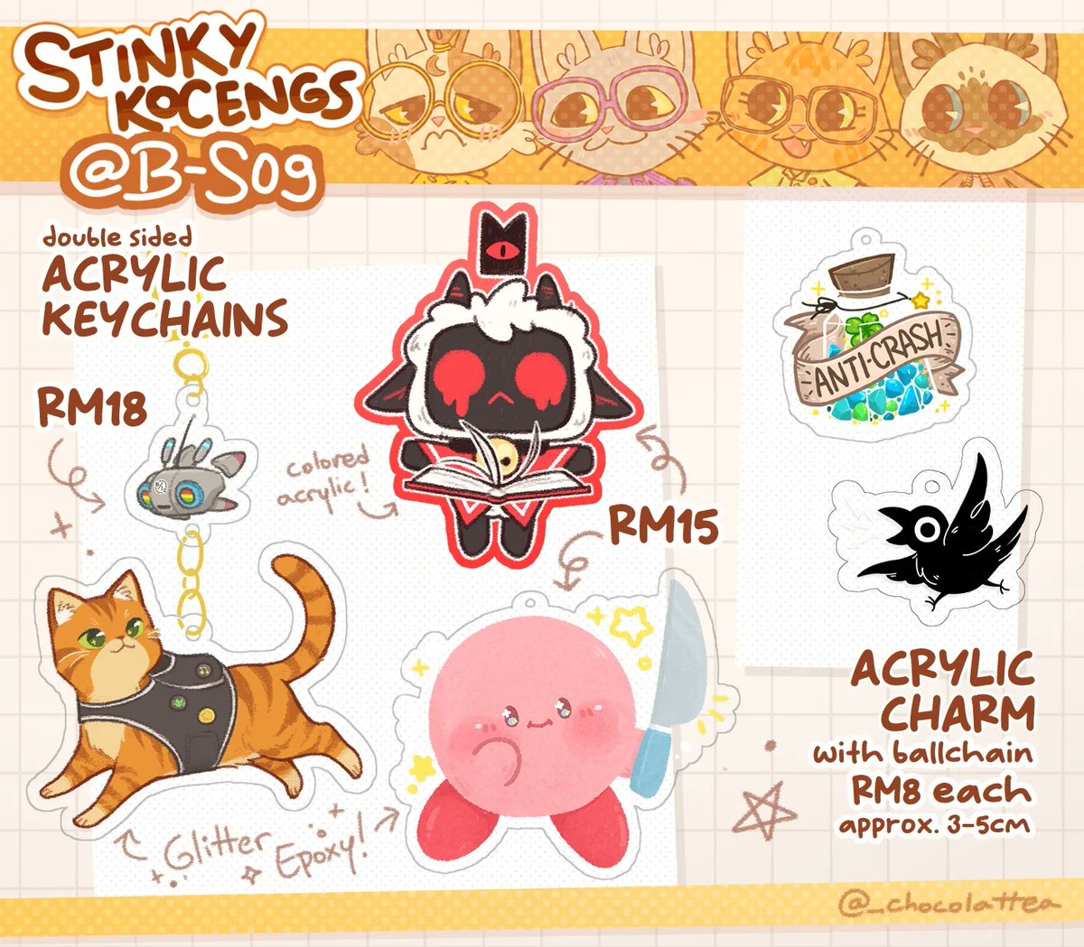 Part 1/2 of my catalogue!

Come drop by to B-S09 Stinky Kocengs to meet me, @pistchachios, @a_liottr, and @dailylouisbella !!!! 🐱🐾✨️ 

#comicfiesta2022 