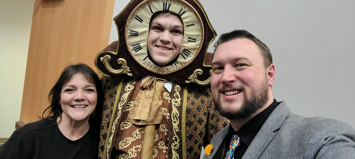 There are more choir kids in Beauty and the Beast than I can count. But we are going to keep the annual director selfies alive! Night 1 was great! Don't miss the show tomorrow or Saturday.