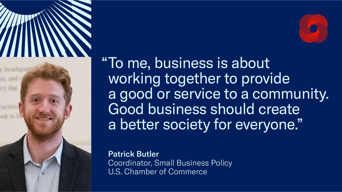 Our Small Business Coordinator, Patrick Butler, is passionate about giving a voice to small business owners across the country and advocating for policies that can help their businesses prosper. Thank you for all of your hard work, Patrick!