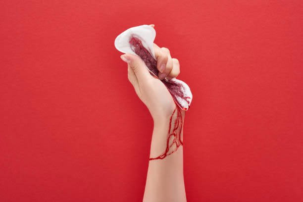 3_glamorous's tweet photo. viral beauty trend- 
women are applying blood from their period directly on their face for an at-home facial treatment. The trend has been popularised by terms like “menstrual masking” and “moon masking” #periodfacemask #MenstrualMasking #BeautyNewbie  #glamorousyouofficial https://t.co/oUD8GqfPm7