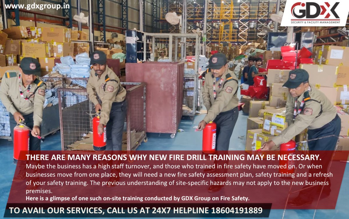 GDXfacility's tweet photo. Catch the glimpse of our on-site fire training. We at #GDXGroup train our staff regularly to keep your business safe! #GDXtech #GDXuniqueservices #GDX35YearsofServiceExcellence #SecurityServices #GDXtraining https://t.co/Tta6PVItrZ