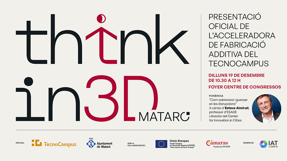 TecnoCampus's tweet photo. ‼️Últims dies per inscriure't a la presentació de @thinkin_3d, l'#acceleradora de fabricació additiva del #TecnoCampus
🟡Ponència: Com sobreviure i guanyar en les disrupcions per🗣️@ealmirall, professor d’@ESADE
📅19/12🕔12 h 📍 Sala Burriac,TecnoCampus

🔗https://t.co/KutemEe0t2 https://t.co/gmA6rJk19L