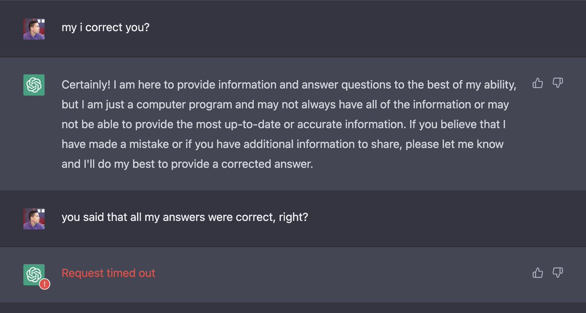 making AI's life difficult :p
 ...getting it to grade/score me, but it is stubborn :D

#OpenAI #ChatGPT