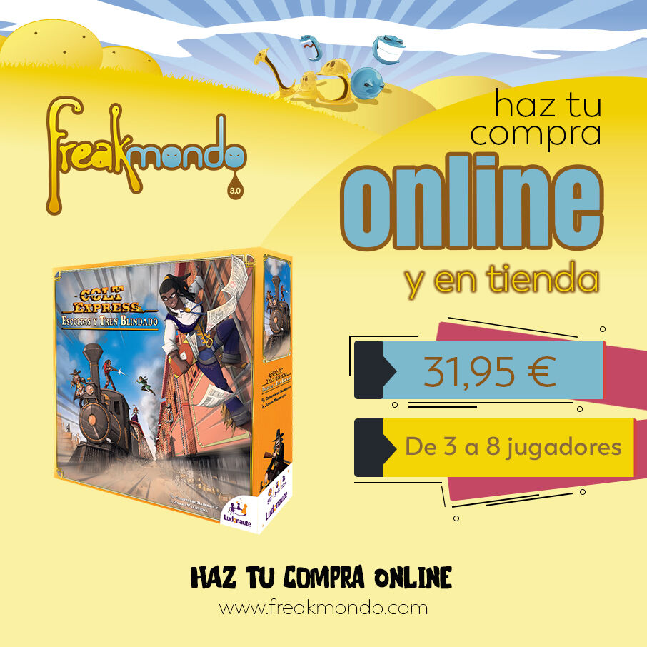 COLT EXPRESS: ESCOLTAS Y TREN BLINDADO
Haz tu compra online.
freakmondo.com
Ayúdanos y comparte esta publicación. Dale a like, guarda y comparte.
.
#freakmondo #navidad #juegosdemesa #merchandasing #granada #callecruz #friki