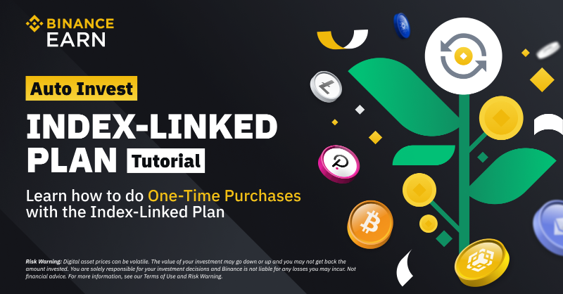 binance's tweet photo. Did you know that you can set up one-time purchases with our new Auto-Invest Index-Linked Plan? 

If not, here's a guide to help you ⤵️