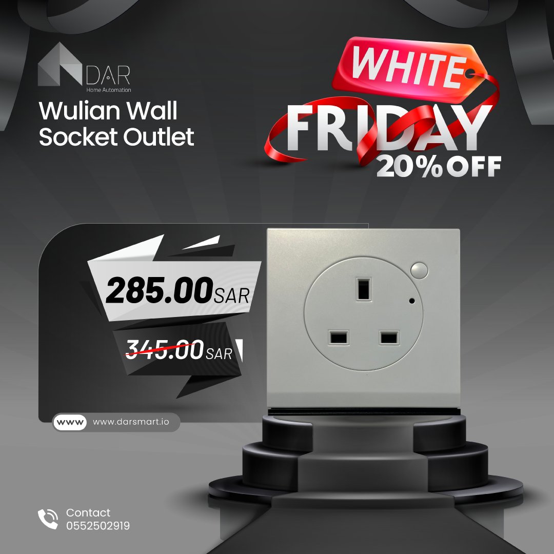 dar_smarthome's tweet photo. Control your home appliances using wall socket through the mobile application, available on both Android and iOS

#smartsocket #socket #jeddahnow #jeddahblogger #techies #hometech #whitefridaysale #whitefridayoffers #flatwhitefriday #detect #techlifestyle #privacy #riyadhblogger https://t.co/qugKplEFlH